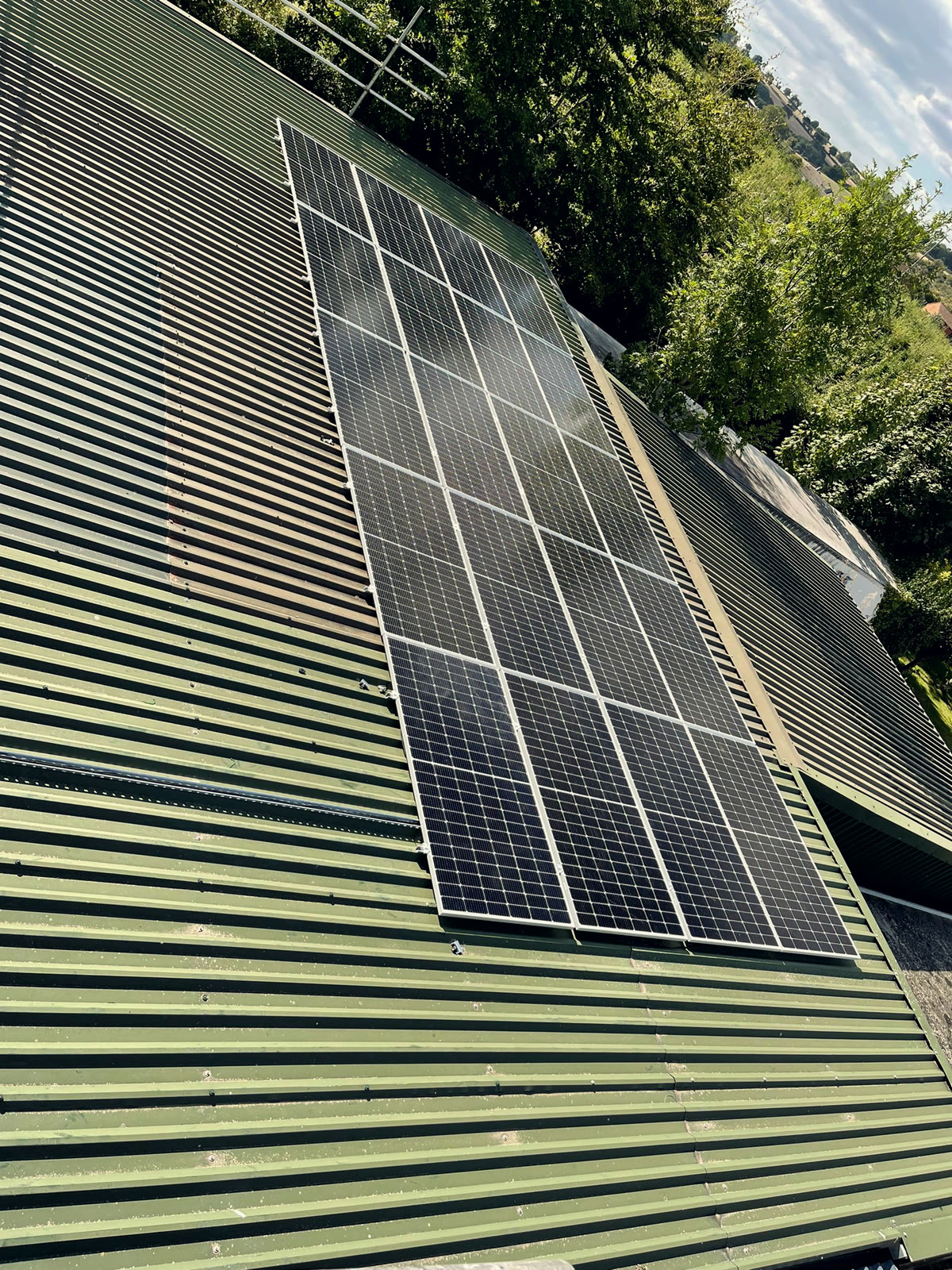 Automotive workshop — Worcestershire — the completed installation