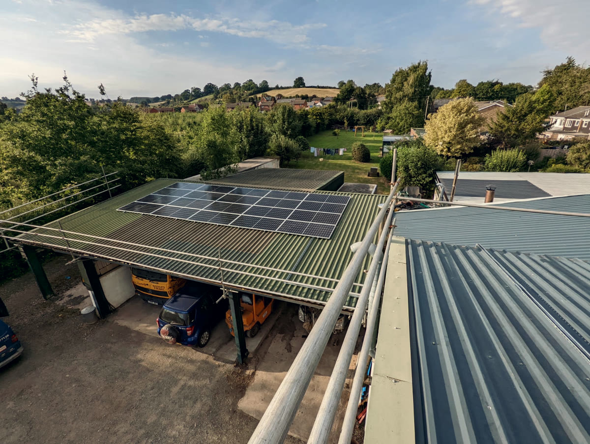 Automotive workshop — Worcestershire — Automotive solar installation by Novalux