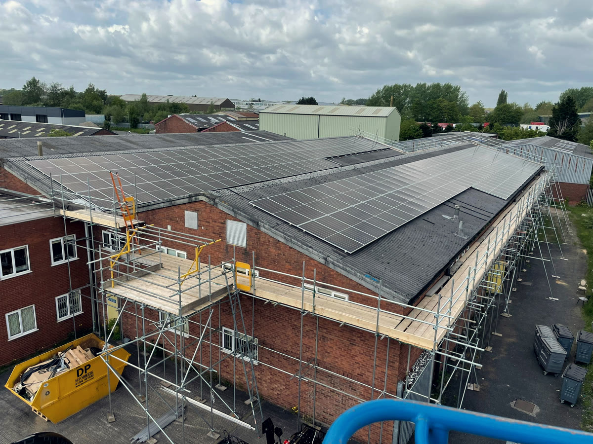 Furniture manufacturer — Stafford — Manufacturing solar installation by Novalux