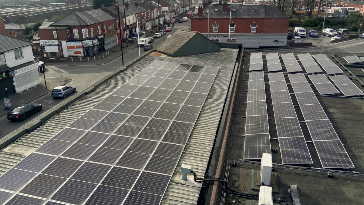 Furniture store — Birmingham — Retail & distribution solar installation by Novalux