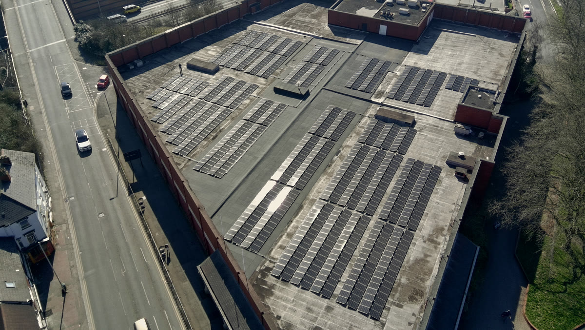 Furniture store — Dudley — Retail & distribution solar installation by Novalux