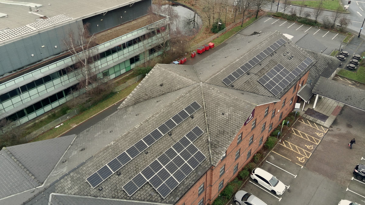 Hotel site — Sheffield — Hotels solar installation by Novalux
